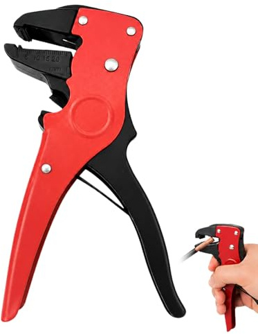 Automatic Quick Wire Stripper and Cutter, Adjustable Electrical Cable Stripping Tool for Wires, Multi-Function Electrician Tool for Precise Wire Cutting, Stripping and Crimping Applications