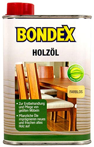 Bondex 352496 Holzöl natur 0,75 L für 10,5 m² - Wasser- und schmutzabweisend - auf Basis natürlicher Rohstoffe - Atmungsaktiv