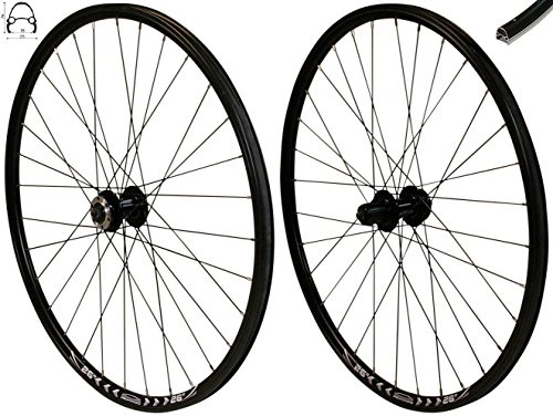 Redondo 26 Zoll Laufrad Set Hinterrad Vorderrad Disc Hohlkammer Felge Schwarz