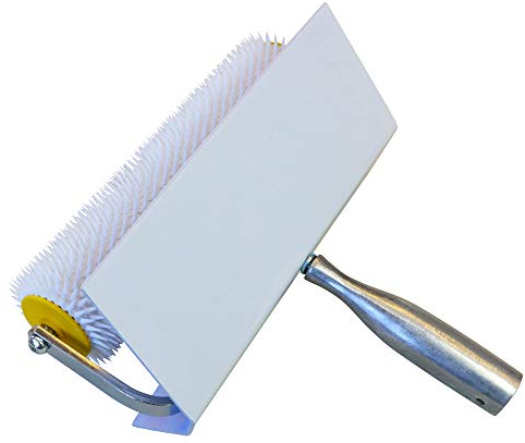ROTIX Stachelwalze Entlüftungswalze mit Spritzschutz 25 + 50 cm breit für Estrich (25 cm breit, 11 mm Stachel)