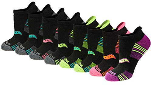 Saucony löparstrumpor för kvinnor, prestanda hälflik, atletiska strumpor, finns i S-L (8, 16, 24 par), Small