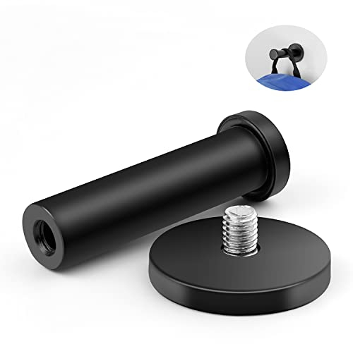 WJUAN 4 Stück Schwarz Rund Handtuchhaken, 73 mm Edelstahl Wandhaken Eignet Sich zur Installation in Küche, Bad, Arbeitszimmer und Hauptschlafzimmer, um Gegenstände Aufzuhängen