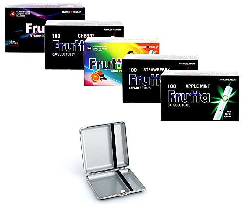 Frutta Click Zigarettenhülsen mit Geschmack – Alle Sorten Mix, 500 Stück Probierpaket inklusive gratis Etui