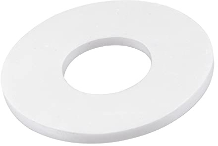 sourcing map PTFE Plat Rondelles 57mm Diamètre Externe 24mm Diamètre Interne 3mm Épais DN20 Bride Joint Blanc Paquet de 2