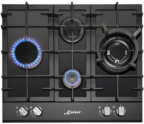 Kaiser Grand Chef Gas Hob | 60cm Gas-Powered 4 Burner Cooktop (Black)