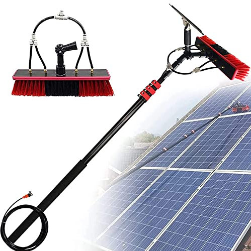 GIZMIT 3.6-12M Window Cleaning Pole Extendable Water Fed Pole Kit, Telescopic Brush with Squeegee for Washer Roof Cleaner Glass Outdoor Solar Panel,24FT/7.2M