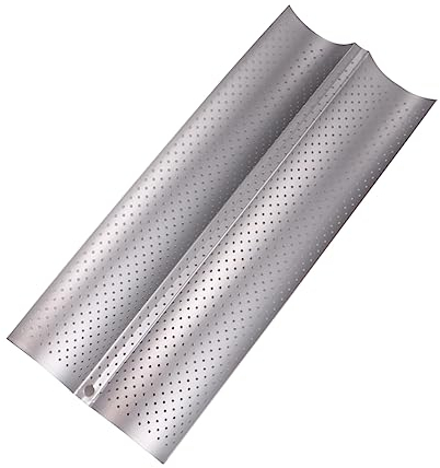 OUNONA Antihaft Edelstahl Baguette Backform Slots Wellenmuster Backblech Brotform Küchen-backzubehör Für Zuhause Restaurant Silber