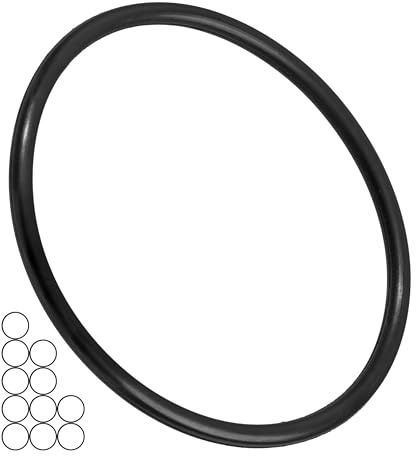Set di anelli di tenuta, 12 pz, DE Ø 50 mm, DI Ø 40 mm, spessore 5 mm, in Nero, in gomma nitrilica, anelli in gomma per la riparazione di impianti idraulici, macchine, motori, guarnizione piatta