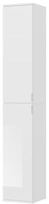Inn.Furn Stauraumschrank weiß Hochglanz Mehrzweckschrank Schuhschrank Hochschrank Diele Flur 30 x 193 cm SystemX