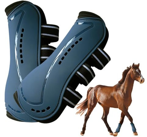 Ruwshuuk Pferdesportgamaschen,Gamaschen für die Vorderfüße von Pferden - Pferdegamaschen Vordergamaschen Professional - Atmungsaktiver Vorderbeinschutz, stoßdämpfende Sportstiefel, Pferdebeinbandagen