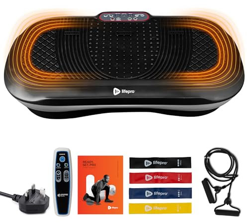 LifePro Waver - Pedana vibrante per allenamento di tutto il corpo, 99 livelli di velocità, bande di resistenza, telecomando, fitness a casa e piattaforma per la perdita di peso