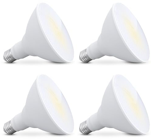 SSC-LUXon Pflanzenlampe 4er Set E27 LED Vollspektrum Grow 13W 1300 Lumen | Vier Wachstumslampen mit Vollspektrum-Licht - rot & blau für Wachstum & Blüte, E27-Sockel für Steh- & Tischleuchten