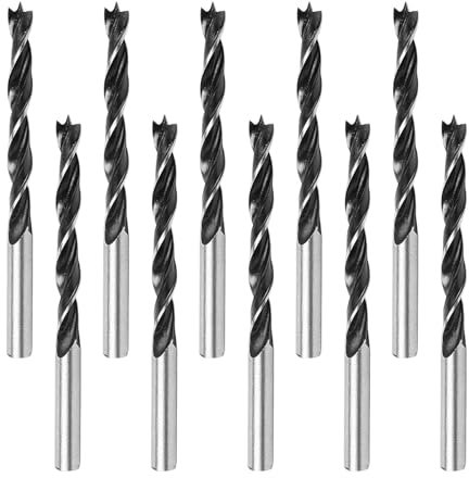3mm Drill Bit Set, 10Pcs Wood Drill Bits 3mm, Auger Drill Bit Carbon Steel Drill Bits, Clean and Efficient Drilling for Wood