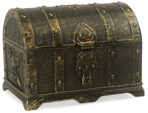 Cndiyald Treasure Chest, Pirate Treasure Chest, Treasure Chest for Kids, Plastic Treasure Box with Lock, Decorative Storage Box