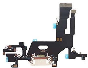 TY BETTERY® Charging Port Flex cable compatible with iPhone 11 - Dock Connector + flex cabler - white