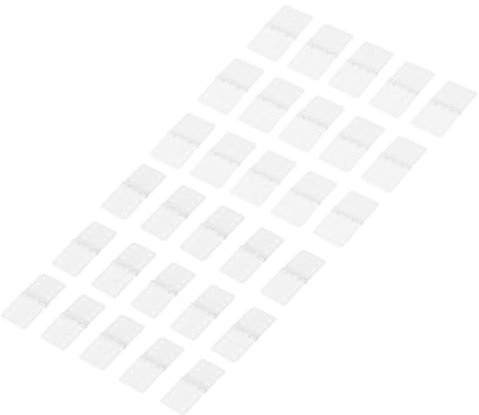 sourcing map Charnières RC 2,5 cm x 1,3 cm, 3,6 cm x 0,8 cm, réglable, modèle d'avion télécommandé, ailes d'avion pièces carrées en plastique à feuilles mobiles 50 pièces