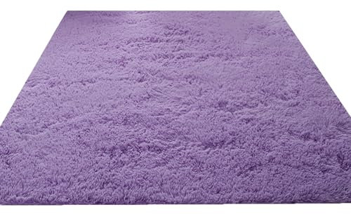 Hochfloriger Zottelteppich, rutschfest, einfarbig, rechteckig, weich, Langflor-Teppich, 120 x 200 cm, für Wohnzimmer, Schlafzimmer, Heimdekoration