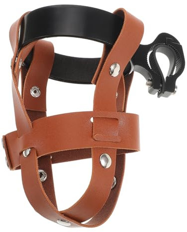 Brown Pu Aluminum Alloy Bike Water Bottle Cage for Mountain Biking