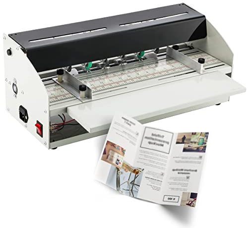 LYFDPN Raineuse électrique, Machine à Rainer 3 en 1 avec règle d'échelle, plieuse de Papier de 18 po (460 mm) pour l'indentation des Documents
