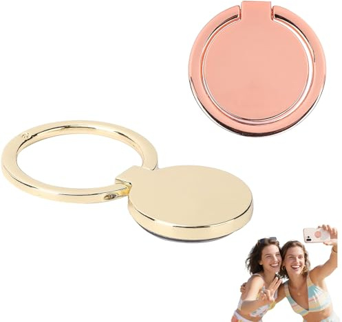 Shwdsy Anillo Movil, 2 Piezas Asas para Teléfono Móvil, 32 mm Anillo Soporte Móvil, Aleación de Zinc Soporte para Teléfono Celular, Giratorio 180°, para Teléfonos Móviles o Tabletas