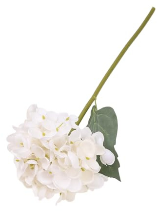 Aniyan 5 flores artificiales de hortensias artificiales, flores de hortensias realistas para bodas, decoración de mesa, decoración del hogar y fiestas, color blanco
