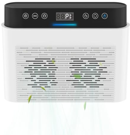 ZYLEDW Generador de Ozono e Iones Negativos 2 en 1 Portátil con Temporizador, Purificador de Aire Compacto para Olores de Mascotas, Humo, Dormitorio, Baño, Oficina y Hotel