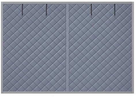 Magnetiskt Garageportsskyddskit - Garageportsnät för Vintern - Värmeisolerande Mörkläggningsgardin, Kraftig Vattentät Vindtät, Självhäftande För 1-2 Bilar(Gray,W274xH240CM)