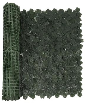 Siepi Artificiali Rotolo di recinzione con edera artificiale, traliccio, foglie finta, siepe for la privacy, da giardino, decorazione for balconi(Style4)