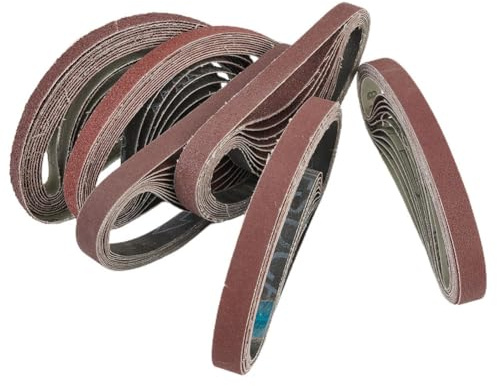 13x457 mm Sanding Belts (60-Pack, 40/60/80/120/180/240 Grit) for Black & Decker BD280, BD282E, BD290, BD292E, KA290, KA292, KA292E, KA293E