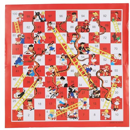 Kadimendium Jeu D'échecs Serpent et échelle Stimulant pour Les Enfants et la Famille, Améliore Les Compétences Logiques, Taille Compacte pour Les Voyages