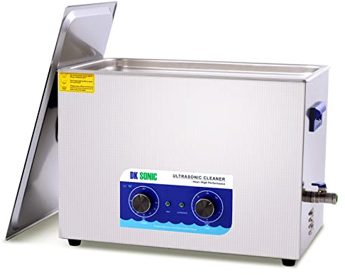 DK SONIC Ultraschallreiniger, 37L 720W Schallreiniger aus Edelstahl mit Heizung und Mechanischem Timer, Ultraschallreinigungsgerät zum Reinigen von Pistolen, Motoren, Vergasern, Ketten (inkl. Korb)