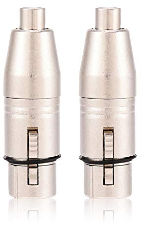 Mavis Laven XLR auf Cinch-Adapter, 3-Polige XLR-Buchse auf Cinch-Buchse Audiomikrofon Mikrofonanschluss-Adapter, 2-tlg