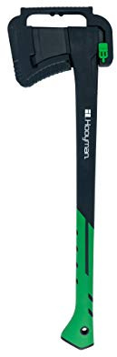 Hooyman Chopping Axe with Heavy Duty Construction, Convex Grind Blade, Ergonomic No-Slip H-Grip Handle, Solid Fiberglass Core, and Polymer Sheath for Garden, Hunting, Camping, Felling, and Outdoors