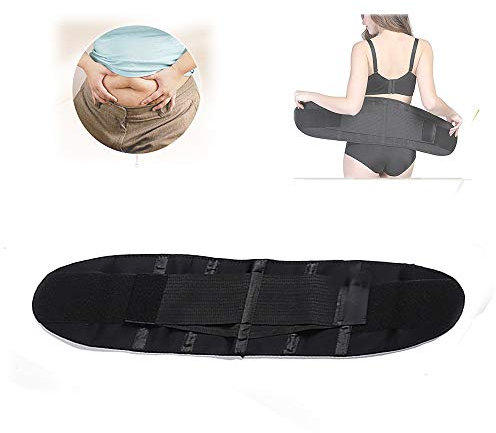 LJJ Bauchweggürtel, Schwitzgürtel zur Fettverbrennung, Bauchgurt für Damen/Männer Korsett Gürtel Fitnessgürtel,Black-93x20cm