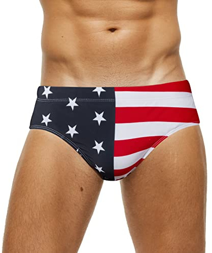 SEAUR - Costume da bagno da uomo con slip stretto, pantaloni corti da nuoto, da spiaggia, ad asciugatura rapida, con imbottitura rimovibile, per ragazzi, Swimming Swim Briefs per sport acquatici