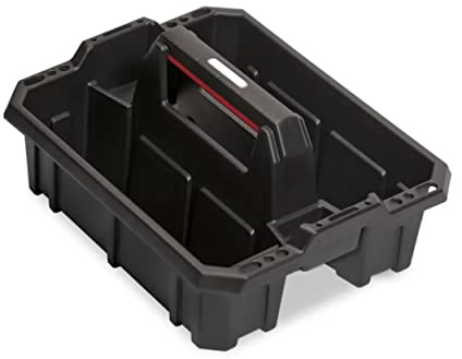 Tool Carrier Tool Box Plastic Black Open Empty Garden 395 x 295 x 190 mm Black