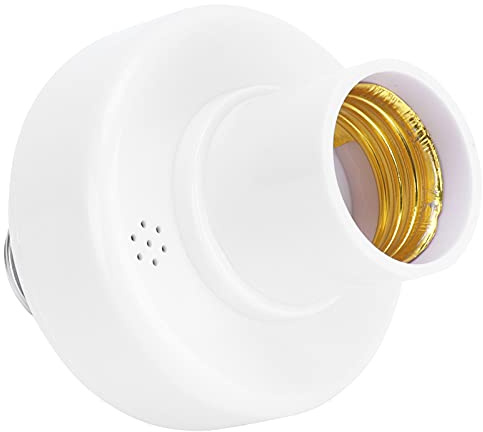 Jadeshay Portalámparas Inteligente Adaptador Inalámbrico para Lámpara Luz Bombilla LED con Mando a Distancia Control Remoto,Iluminación de Casa Base Enchufe de Luz E27 220V
