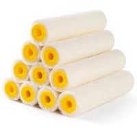 Mister Rui Paint Rollers, Mohair Paint Roller, Wool Blend Paint Roller 4 (100MM), Mini Roller Sleeves, 4 Inch Roller Sleeves, Small Rollers for Painting on Flat Surfaces, Pack of 10