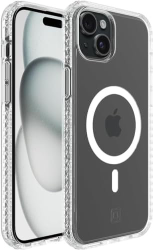 Incipio Grip Apple MagSafe Case for iPhone 15, iPhone 14 & iPhone 13 - Magnetic Phone Case with 14ft Drop Protection, Scratch Resistant + 5G & Wireless Charging - Made from Recycled Materials (Clear)
