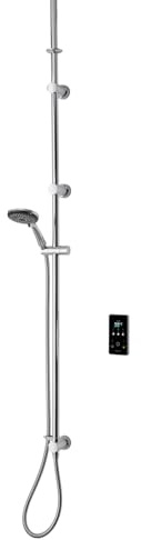 Triton ENVI® Thermostatic Electric Shower - 9 kW Ceiling Fed Smart Digital Shower with Rainfall Showerhead & Anti Twist Hose - Chrome