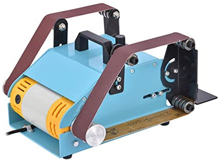 Haute précision Machine à bande à Double axe de bureau ponceuse à bande électrique ponceuse à bande meuleuse de ponçage à bande domestique 950W Avec une large gamme d'applications