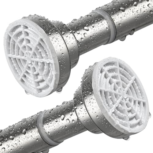 Shower Curtain Rod, Stainless Steel Extendable Shower Curtain Pole Tension Rods for Curtain No Drilling Shower Curtain Rail Net Curtain Poles for Bathroom Window Closet Kitchen Wardrobe 160-270cm
