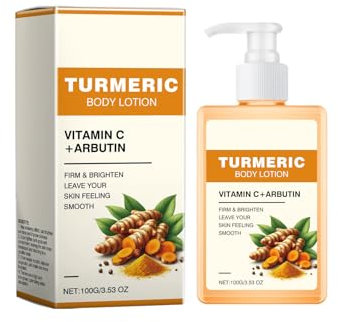 Lotion Corporelle Au Curcuma, Vitamin C Turmeric Body Lotion，Hydratation En Profondeur，RéParer La Peau SèChe - Lotion De Traitement Du Corps Au Curcuma Pour Une Peau Lisse, Nourrie Et HydratéE