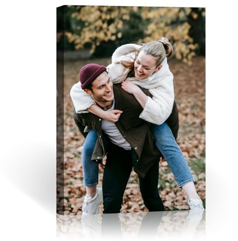 Leinwand Personalisiert Foto (HD-Drucke), Fotos auf Leinwand als Geburtstagsgeschenke, Weihnachtsgeschenke, Fotoleinwand Eigenes Bild für Familie und Haustieren, Foto Leinwand für Wandkunst (20x30cm)