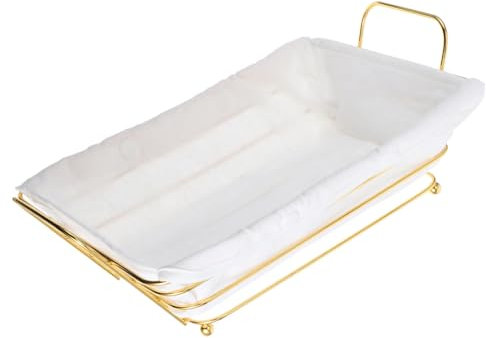 Gatuida Metal Wire Storage Basket Rectangle Bread Fruit Organizer Iron Large Capacity Style Elegant