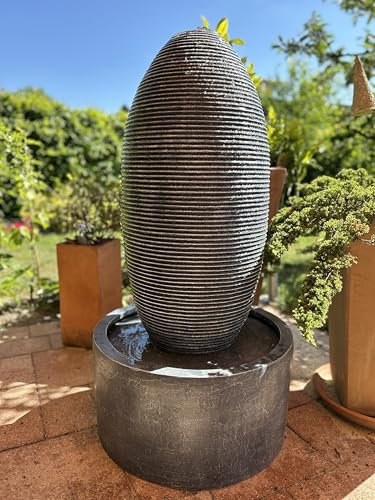 froggit The Fountain Brunnen, Gartenbrunnen Wasserbrunnen, Außenbrunnen mit LED Beleuchtung Indoor Outdoor (The Fountain 100)