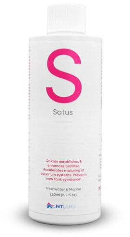 NT Labs Satus Pond & Aquarium Filter Bacteria (250ml Treats 5000L) | Establishes filters & accelerates system maturing. Prevents new tank syndrome. Ideal for fresh, marine, koi & pond setups.