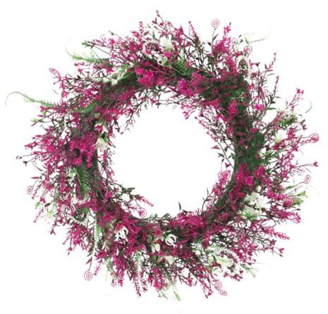Alipis Artificial Fern Leaves Wreath Living Wall Decor Garland Plant Decor Wall Hanging Wreath Pendant for Home Party