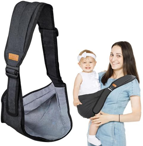 Babytrage Seitlich, Kleinkind Trage Seitlich, Ergonomische Toddler Carrier, Verstellbare Baby Trage, Baby Tragegurt Kleinkind, Kindertrage Carrier, für Neugeborene 3-36 Monaten, Kleinkinder bis 20kg
