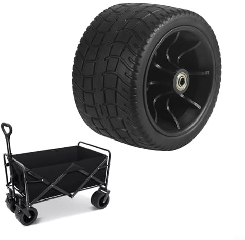HpLive Ersatzrad 6 Zoll für Faltbaren Bollerwagen, Outdoor Allrad-Reifen mit Doppellagern, 360° Drehbar, Tragfähigkeit 250 kg